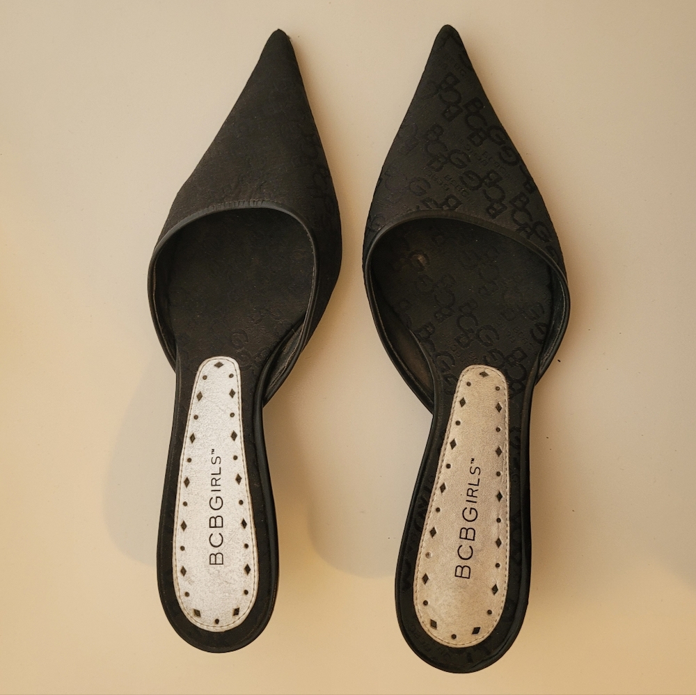 BCBGirls Black Pointed-Toe Flats